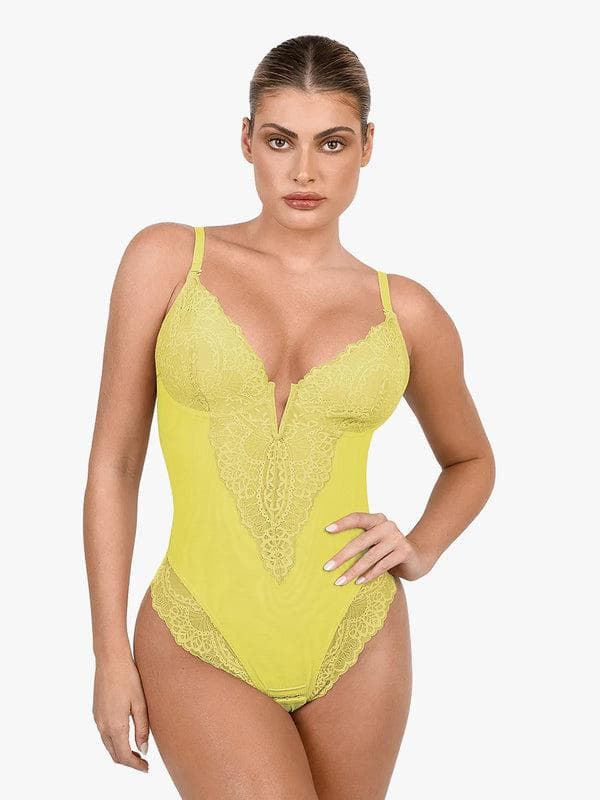 Body Gainant Dentelle - Décolleté en V
