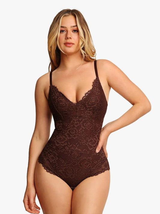 Body sculptant en dentelle intégrale