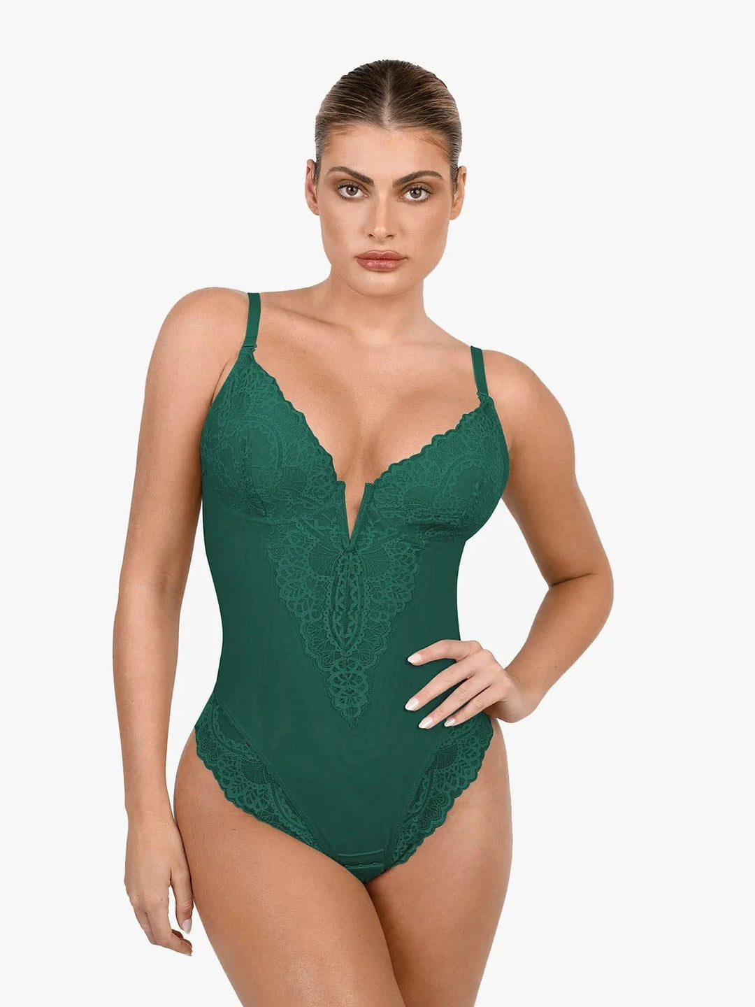 Body Gainant Dentelle - Décolleté en V