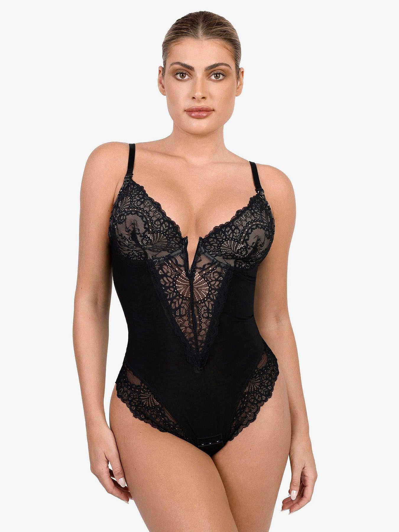 Body Gainant Dentelle - Décolleté en V