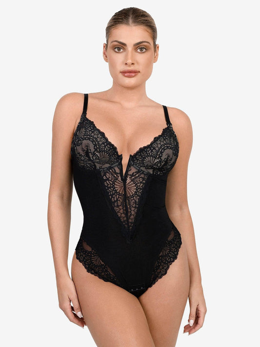Body Gainant Dentelle - Décolleté en V