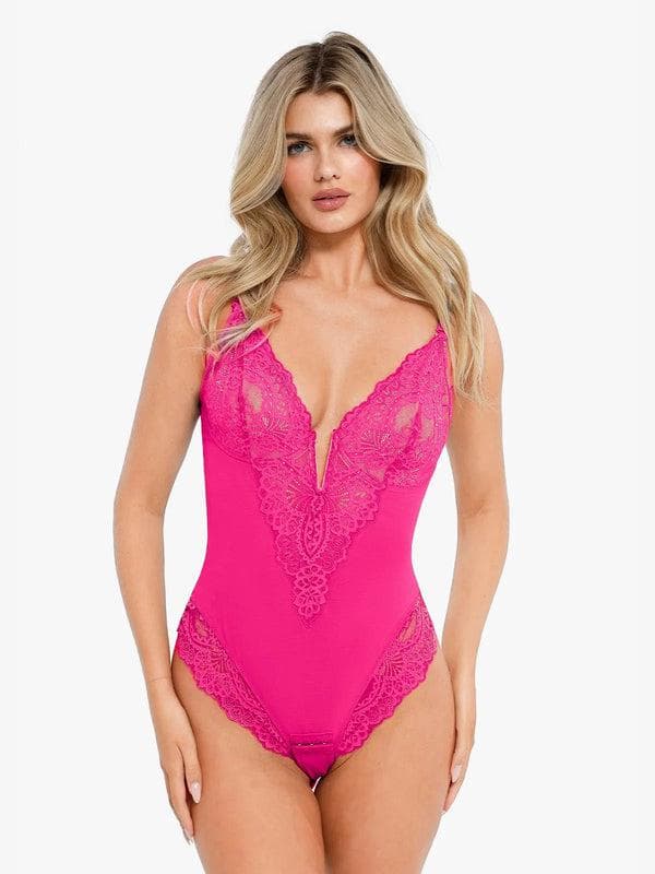 Body Gainant Dentelle - Décolleté en V