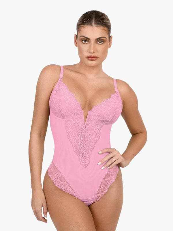 Body Gainant Dentelle - Décolleté en V